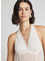 River Island White Halter Lace Bodies - Image 3 of 3
