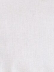 MOSS White Tailored Fit Neutral Tone Melange 100% Cotton Shirt - Image 5 of 5