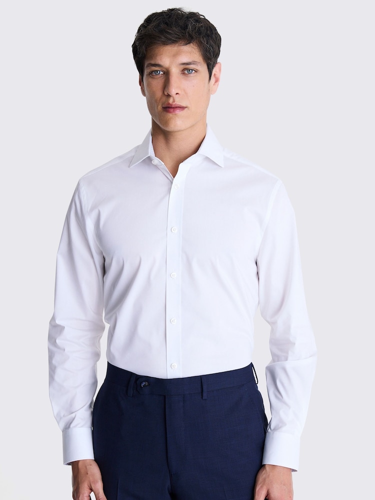 MOSS WHITE Tailored Stretch Shirt - Image 1 of 4