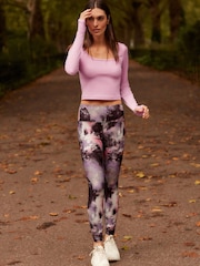 Pink Active Long Sleeve Square Neck Top - Image 2 of 8