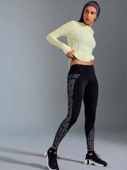 Reflective Black Running Leggings with Pocket - Image 2 of 6