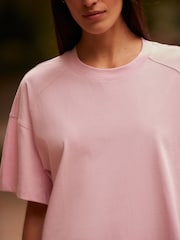 Pink Oversized 100% Cotton T-Shirt - Image 5 of 8