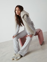 Grey Active Wrap Waist Flared Leggings - Image 1 of 8