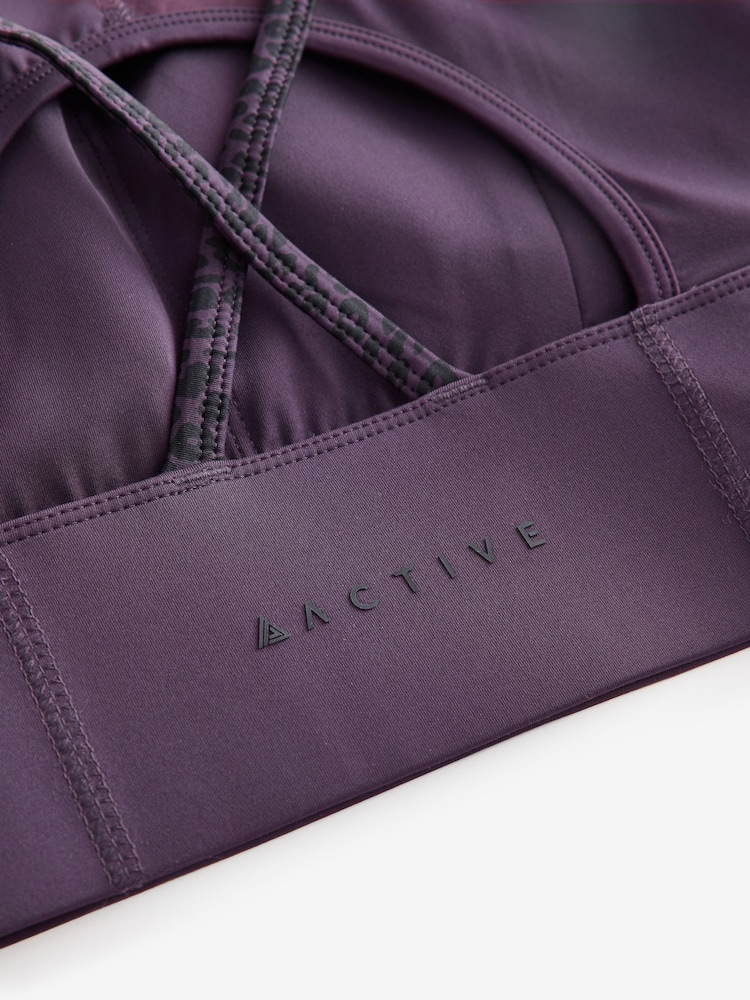 Purple Active Ultimate Cross Back Bra - Image 2 of 3