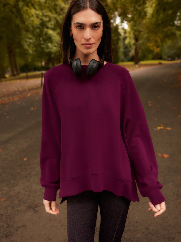 Burgund - Superweiches langes Sweatshirt - Bild 1 von 8 Burgund - Superweiches langes Sweatshirt - Bild 1 von 8