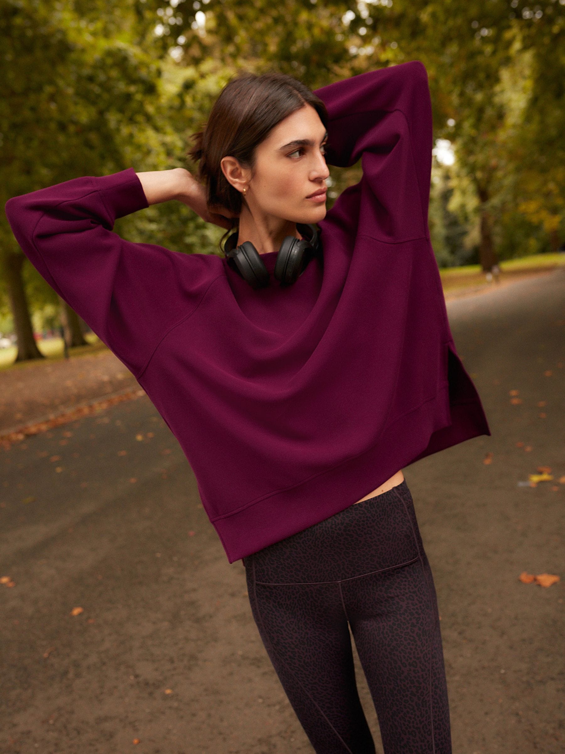 Buy Burgundy Supersoft Long Sweatshirt from Next USA