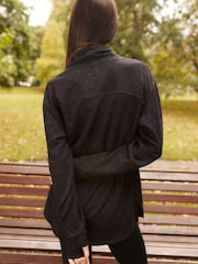 Aubergine Purple Active Cowl Neck Sweat Top - Image 3 of 8