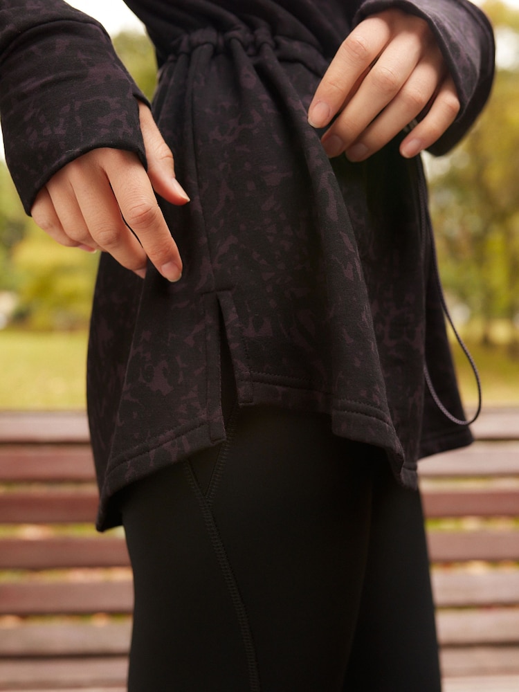 Aubergine Purple Active Cowl Neck Sweat Top - Image 4 of 8