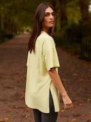 Lime Green Oversized 100% Cotton T-Shirt - Image 3 of 9