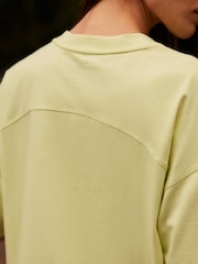 Lime Green Oversized 100% Cotton T-Shirt - Image 6 of 9