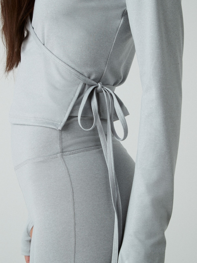 Buy Grey Yoga Wrap Top from the Next UK online shop