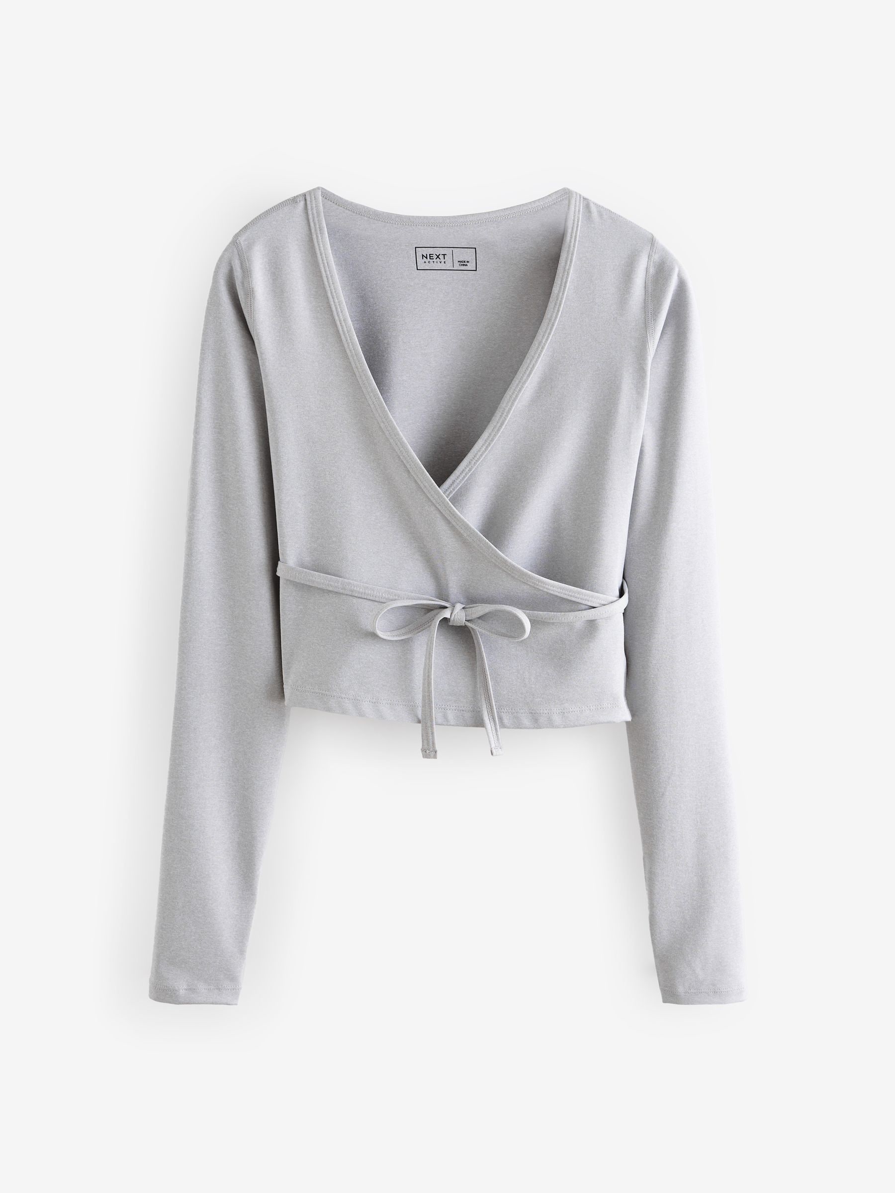 Buy Grey Yoga Wrap Top from Next United Arab Emirates