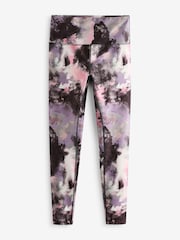 Pink Blur Print Active Yoga Leggings - Image 6 of 8