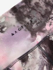 Pink Blur Print Active Yoga Leggings - Image 7 of 8