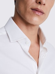MOSS White Dobby Stretch Shirt - Image 2 of 4