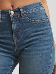 Simply Be Blue 24/7 Denim Knee Shorts - Image 4 of 4