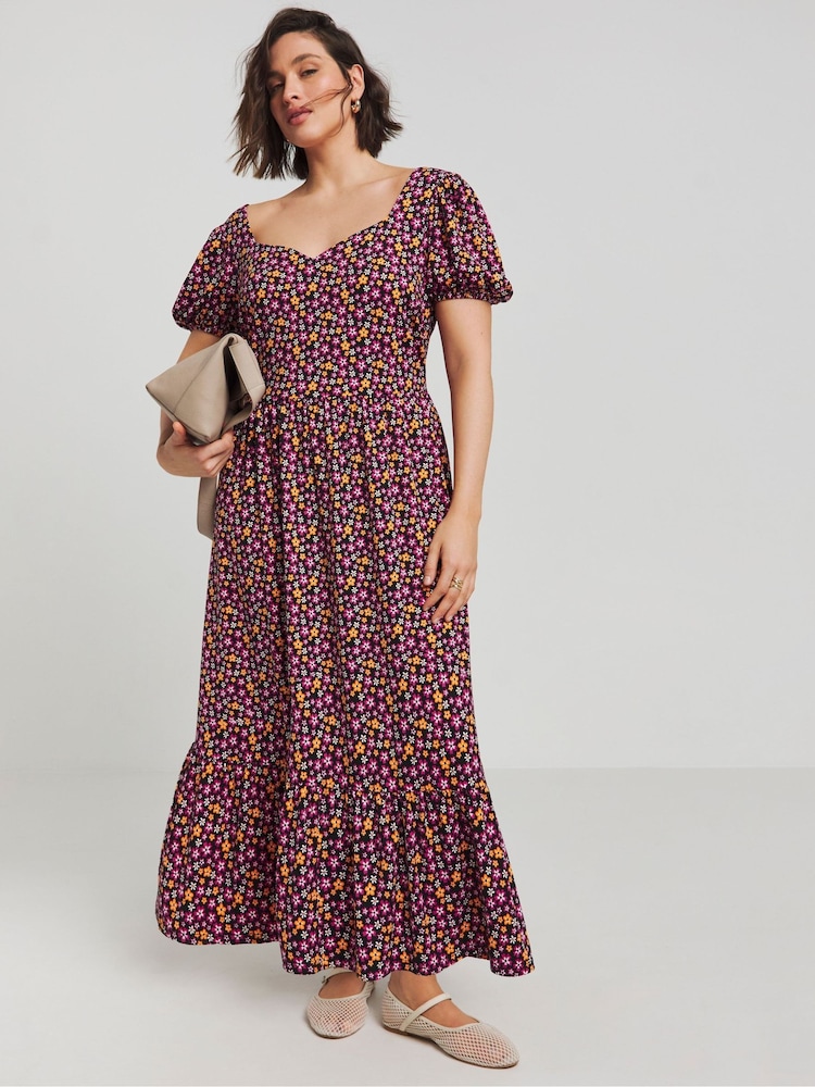 Simply Be Pink Supersoft Animal Print Maxi Dress - Image 1 of 4 Simply Be Pink Supersoft Animal Print Maxi Dress - Image 1 of 4