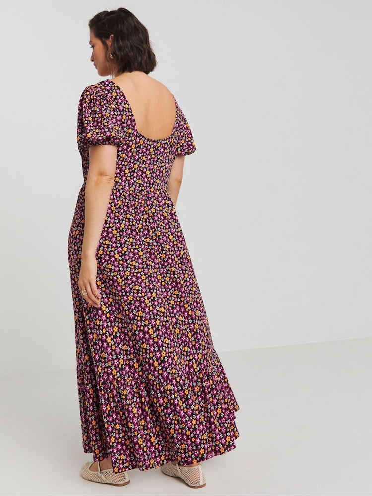 Simply Be Pink Supersoft Animal Print Maxi Dress - Image 2 of 4 Simply Be Pink Supersoft Animal Print Maxi Dress - Image 2 of 4