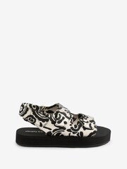 Simply Be Black Extra Wide Fit Touch and Close Three Strap Active Sandals in Wide Fit - Image 5 of 5