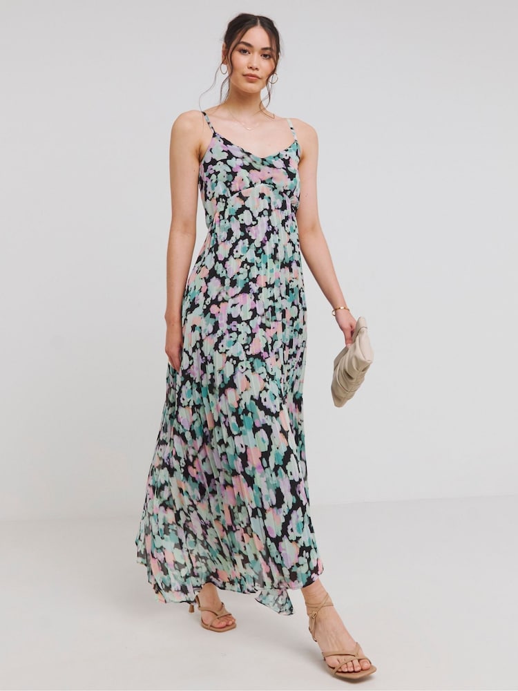 Simply Be Floral Print Pleated Maxi Dress - Bild 1 von 4