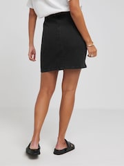 Simply Be Black Pull-On Mini Denim Skirt - Image 2 of 4