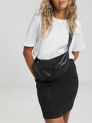 Simply Be Black Pull-On Mini Denim Skirt - Image 3 of 4