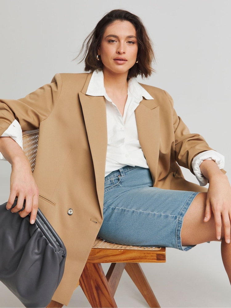 Simply Be – knielange Denim-Short, 24/7-Länge - Bild 1 von 4