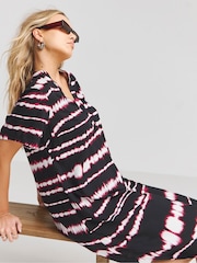 Simply Be Black Boxy Shirt Dress With Pockets - Image 1 of 4