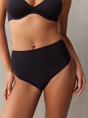 self. Black High Waisted Thong Knickers - Image 1 of 4