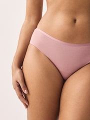 Grey/Navy Hipster Cotton Rib Knickers 3 Pack - Image 4 of 10