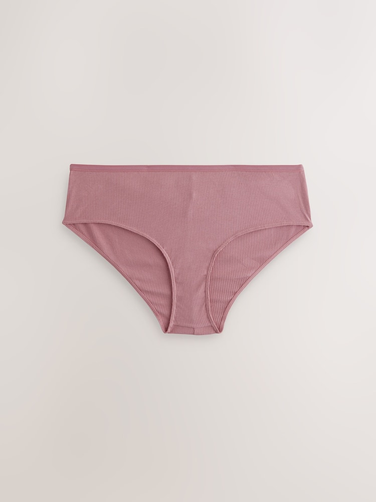 Grijs/marineblauw - Verpakking van 3 geribbelde katoenen slips - Image 6 of 10