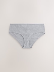 Grey/Navy Hipster Cotton Rib Knickers 3 Pack - Image 8 of 10
