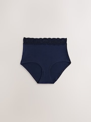 Blue Ditsy Full Brief Lace Knickers 4 Pack - Image 2 of 7