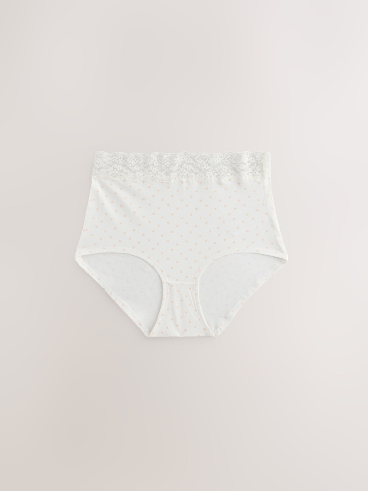 Blue Ditsy Full Brief Lace Knickers 4 Pack - Image 5 of 7
