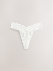 Red/Pink Thong Floral Lace Knickers 3 Pack - Image 7 of 10