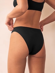 Black High Leg Seamless Rib Knickers 3 Pack - Image 3 of 8