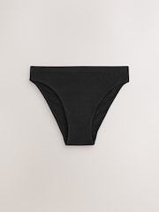Black High Leg Seamless Rib Knickers 3 Pack - Image 8 of 8