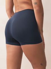 Navy/Lilac/Cream Short Seamless Rib Knickers 3 Pack - Image 3 of 9