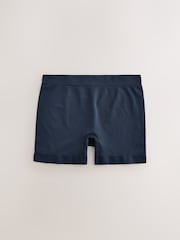 Navy/Lilac/Cream Short Seamless Rib Knickers 3 Pack - Image 6 of 9