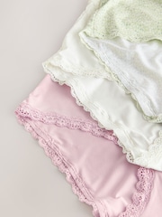 Pink / White / Green Print Midi Knickers 3 Pack - Image 10 of 10