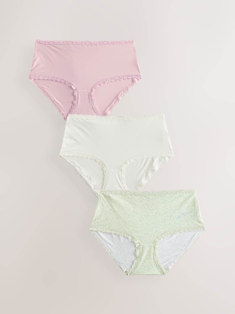 Roze/wit/groen print - Set van 3 slipjes - Image 5 of 10