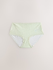 Pink / White / Green Print Midi Knickers 3 Pack - Image 7 of 10