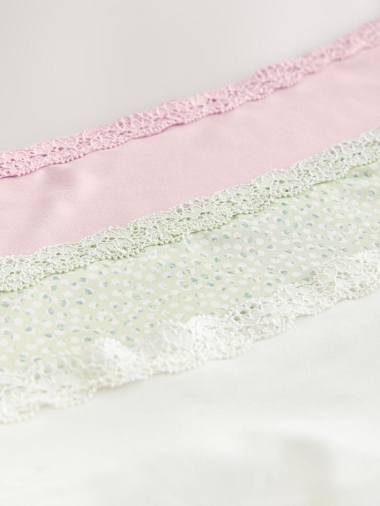 Roze/wit/groen print - Set van 3 slipjes - Image 9 of 10