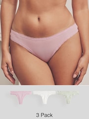 Roze/wit/groen print - Set van 3 slipjes - Image 1 of 10