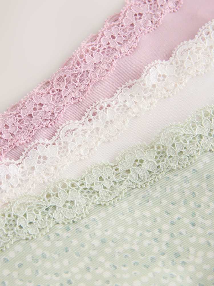 Roze/wit/groen print - Set van 3 slipjes - Image 9 of 10