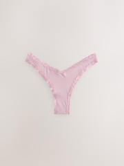 Pink/White/Green Print Brazilian Knickers 3 Pack - Image 6 of 6
