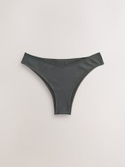 Grey/Navy Brazilian Cotton Rib Knickers 3 Pack - Image 2 of 6