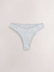 Grey/Navy Brazilian Cotton Rib Knickers 3 Pack - Image 4 of 6