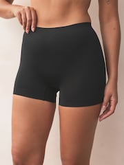 Black Short Seamless Rib Knickers 3 Pack - Image 2 of 9