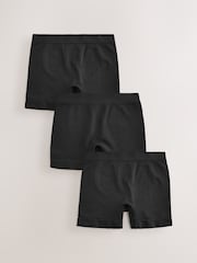 Black Short Seamless Rib Knickers 3 Pack - Image 5 of 9